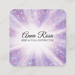 Carte De Visite Carré L'énergie curative de Reiki de *~* rayonne le