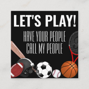 Carte De Visite Carré Les Enfants Playdate Sports