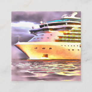 Carte De Visite Carré Les paquebots de croisière offrent un moyen luxueu