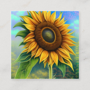 Carte De Visite Carré Les tournesols sont une fleur populaire et aimée