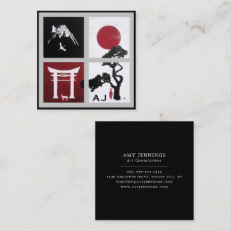 Carte De Visite Carré L'esprit japonais Peinture par Alfred Fox