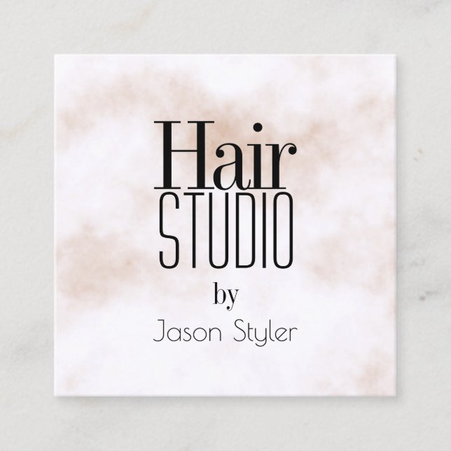 Carte De Visite Carré Lettres à la mode de géant d'élégance (Devant)