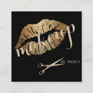 Carte De Visite Carré Lèvres, Ciseaux, Lèvres, Ciseaux