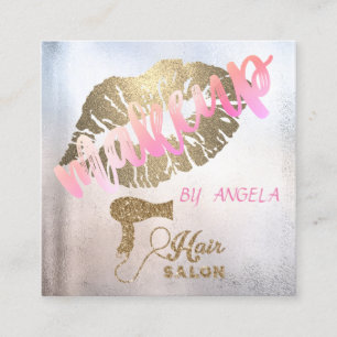 Carte De Visite Carré Lèvres de Parties scintillant professionnelles mod