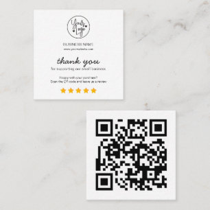 Carte De Visite Carré Lien d'examen du code QR