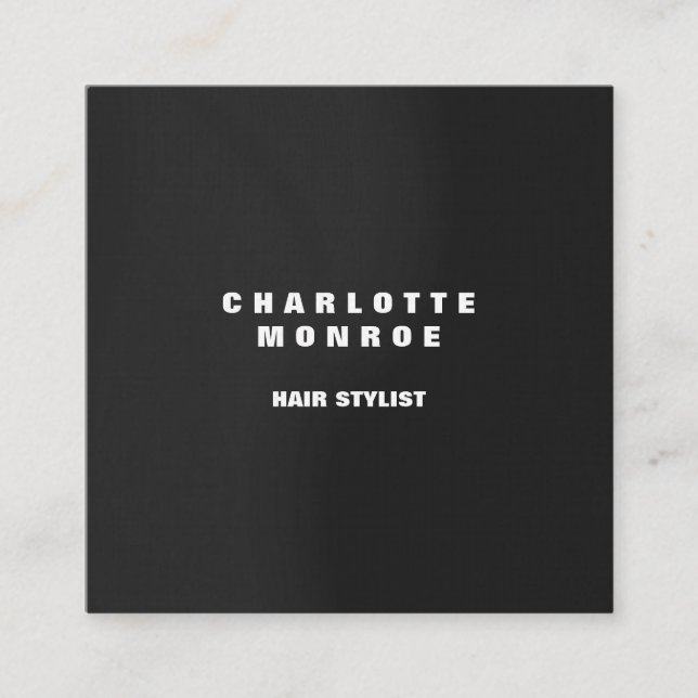 Carte De Visite Carré Linge moderne minimaliste professionnel gris éléga (Devant)