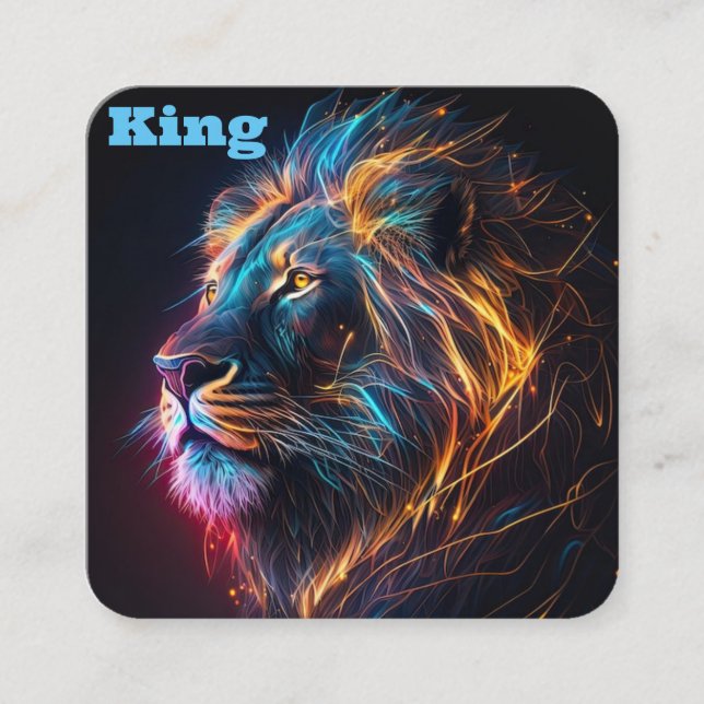 Carte De Visite Carré Lion King (Devant)