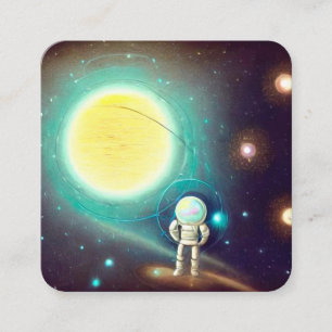 Carte De Visite Carré Little Astronaut