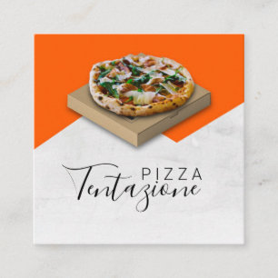 Carte De Visite Carré Livraison de pizza / Pizza