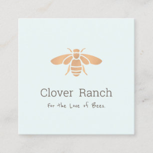 Carte De Visite Carré Logo d'abeilles Apairist Bumblebee