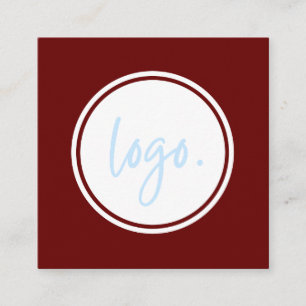 CARTE DE VISITE CARRÉ LOGO D'AFFAIRES ÉLÉGANT RICH ROUGE COULEUR MINIMAL