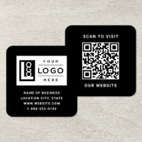 Logo de Black Custom moderne et code QR