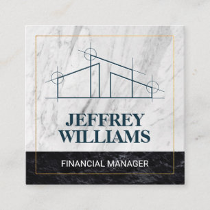 Carte De Visite Carré Logo de Home Architect