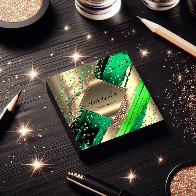 Carte De Visite Carré Logo de maquillage professionnel Corps tropique SP (Professional Makeup Logo Tropic Body SPA Wellness Square Business Card)