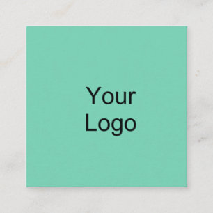 Carte De Visite Carré Logo fait sur commande, vert de Seafoam