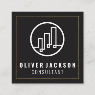 Carte De Visite Carré Logo Finance