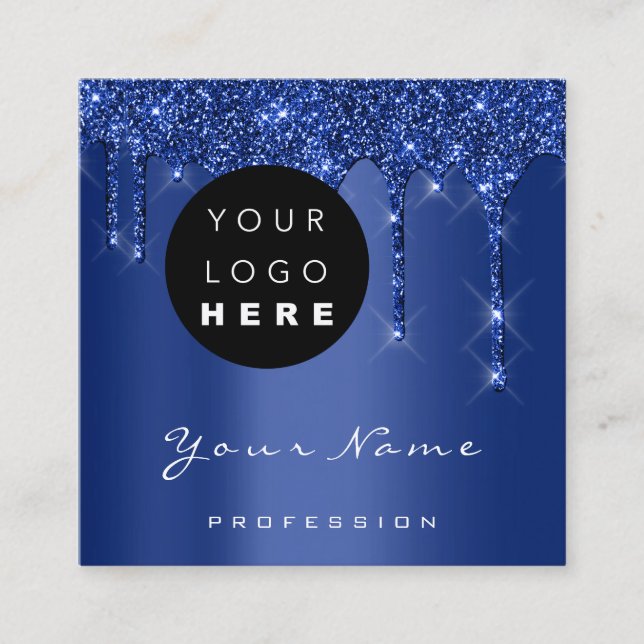 Carte De Visite Carré Logo Maquillage Événement Planificateur Parties sc (Devant)