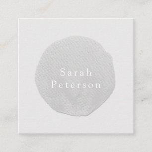 Carte De Visite Carré Logo minimaliste élégant du cercle de pinceau gr