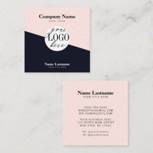 Carte De Visite Carré Logo moderne à deux tons