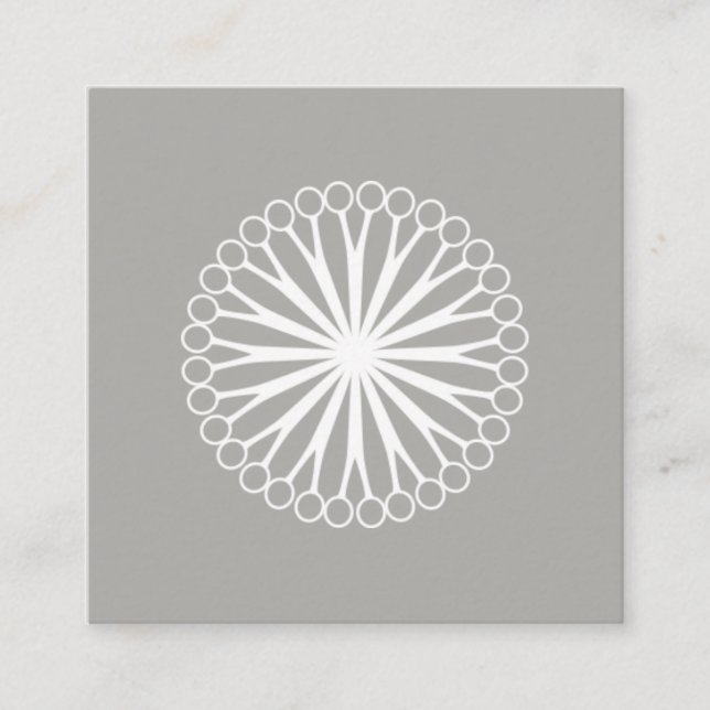 Carte De Visite Carré Logo moderne de ciseau de coiffeur (Devant)