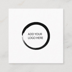 Carte De Visite Carré Logo moderne média social professionnel simple bl