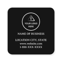 Logo personnalisé noir moderne et code QR 