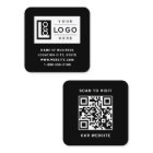 Logo personnalisé noir moderne et code QR
