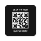 Logo personnalisé noir moderne et code QR
