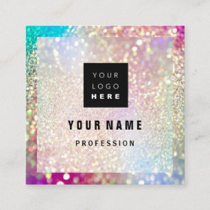 Carte De Visite Carré Logo personnalisé Professional MAKEUP ARTISTE Esth