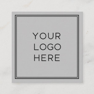 Carte De Visite Carré Logo personnalisé professionnel  Simple et minimal