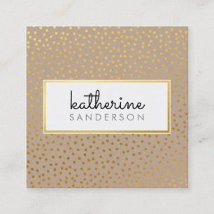Carte De Visite Carré LOGO PROFESSIONNEL EMBLEM kraft moderne faux or
