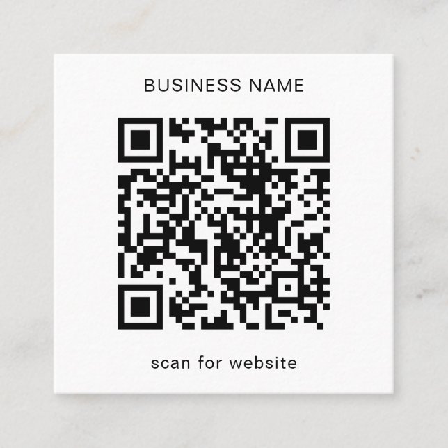 Carte De Visite Carré Logo professionnel minimaliste moderne Simple QR C (Devant)