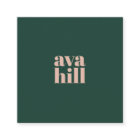 Logo professionnel minimaliste moderne vert et ros