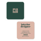 Logo professionnel minimaliste moderne vert et ros