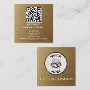 Carte De Visite Carré Logo QR code minimaliste moderne professionnel