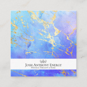 Carte De Visite Carré *~* Lotus Gold Pastel Nebula Galaxy Universe AP3