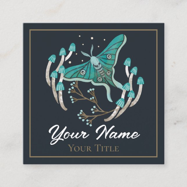 Carte De Visite Carré Luna Moth (Devant)