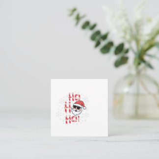 Carte De Visite Carré Lunettes de soleil de Père Noël Rétro Cool Porte-c