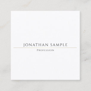 Carte De Visite Carré Luxe carré simple fait sur commande de modèle d'