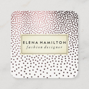 Carte De Visite Carré Luxe Speckled Motif