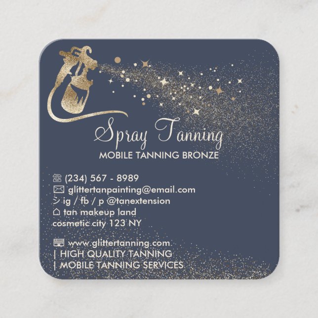 Carte De Visite Carré Luxuriant Marine Carré Gold Spray Tan Aftercare (Devant)