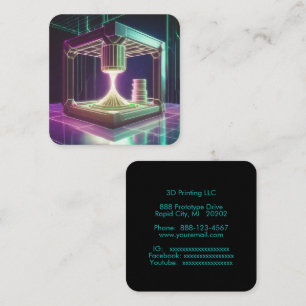 Carte De Visite Carré machine d'impression 3D