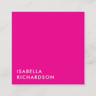 Carte De Visite Carré Magenta minimaliste moderne