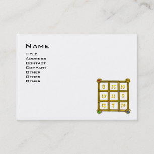 Carte De Visite CARRÉ MAGIC 33, Blanc noir