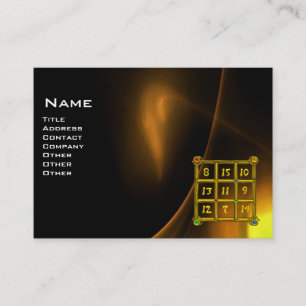 Carte De Visite CARRÉ MAGIC 33, Jaune Brown Noir