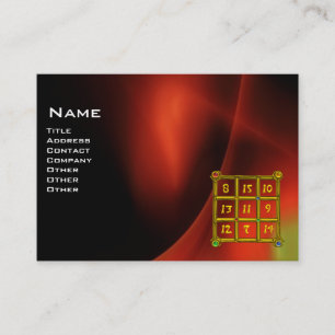 Carte De Visite CARRÉ MAGIC 33, Rouge Vert Noir