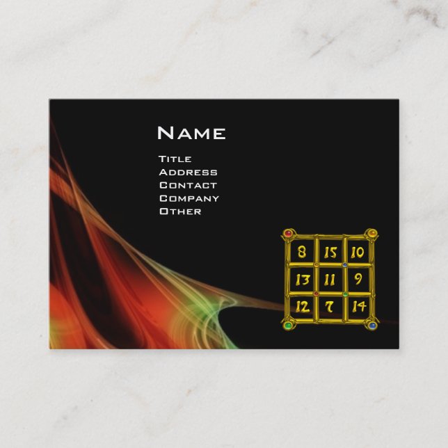 Carte De Visite CARRÉ MAGIC 33, Rouge Vert Noir (Devant)