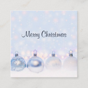 Carte De Visite Carré Magical Metallic Christmas Balls