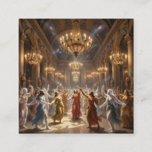 Carte De Visite Carré Magie de danse pélasgienne Monde 0 Fa023
