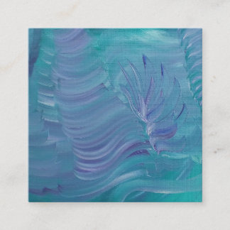 Carte De Visite Carré Magie sous-marine, Art abstrait coloré unique
